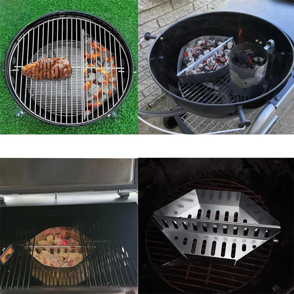Stainless Steel Charcoal Basket BBQ Charcoal Grill Accessories by Bowlift