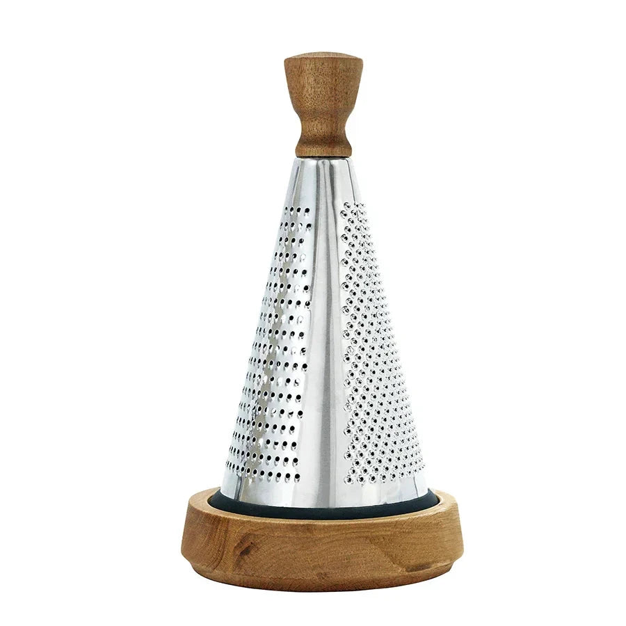 Stainless Steel Cone Cheese Grater Multi Purpose Manual Rotary Grater by Bowlift