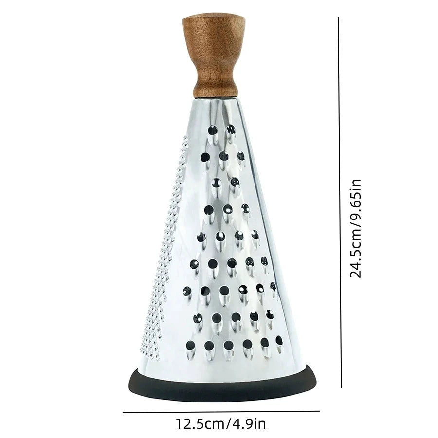 Stainless Steel Cone Cheese Grater Multi Purpose Manual Rotary Grater by Bowlift