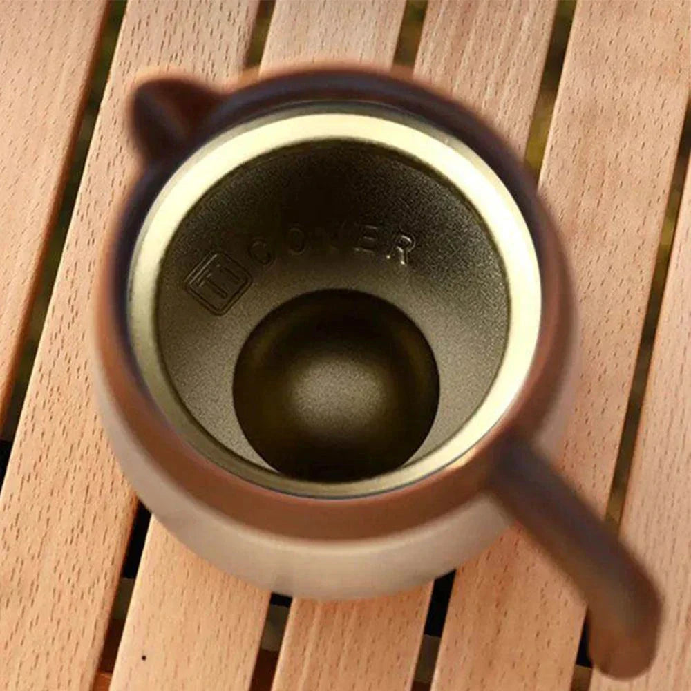 Stainless Steel Covered Stew Teapot with Titanium-Coated Inner Thermos by Bowlift