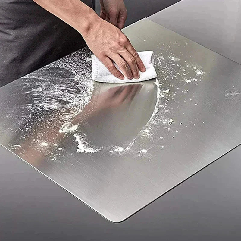 Stainless Steel Cutting Board with Lip Multifunction Chopping Board by Bowlift