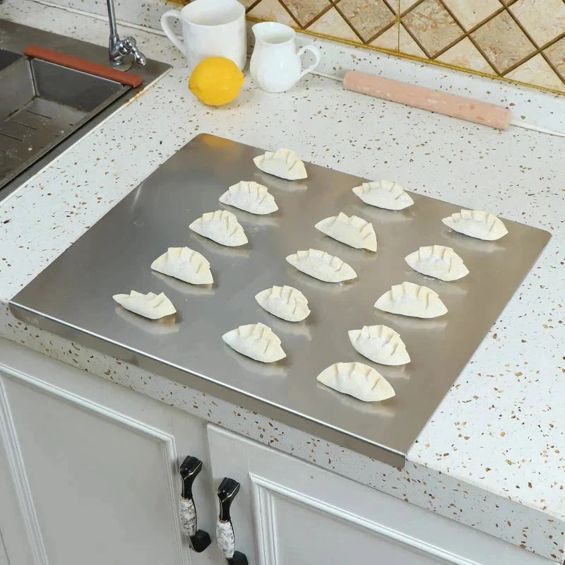 Stainless Steel Cutting Board with Lip Multifunction Chopping Board by Bowlift