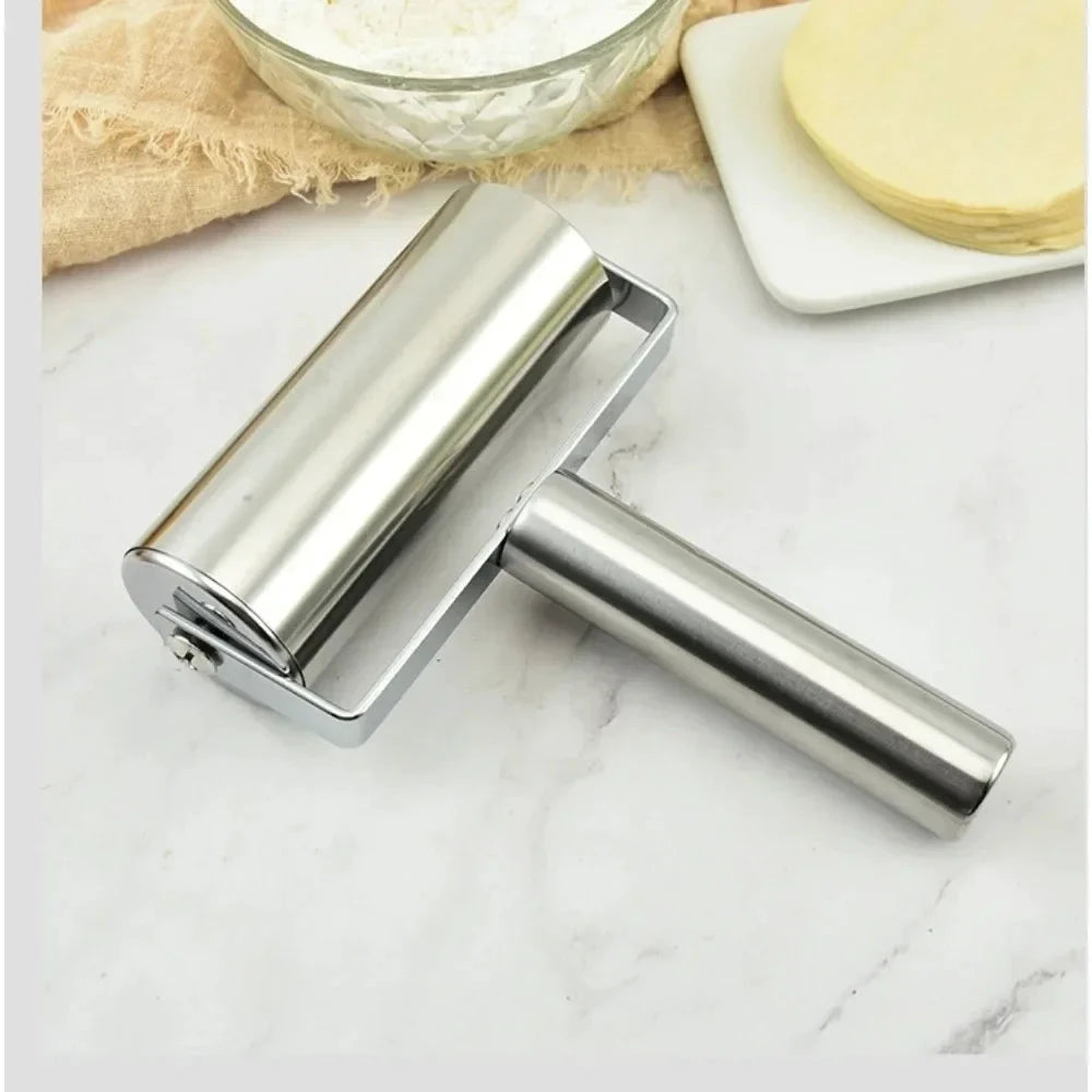 Stainless Steel Dough Roller Nonstick Rolling Pin Home Baking Tools by Bowlift