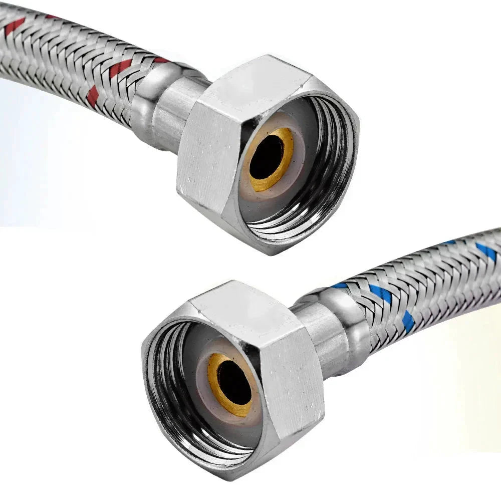 Stainless Steel Flexible Plumbing Pipe Cold Hot Mixer Faucet Pipe Hose by Bowlift