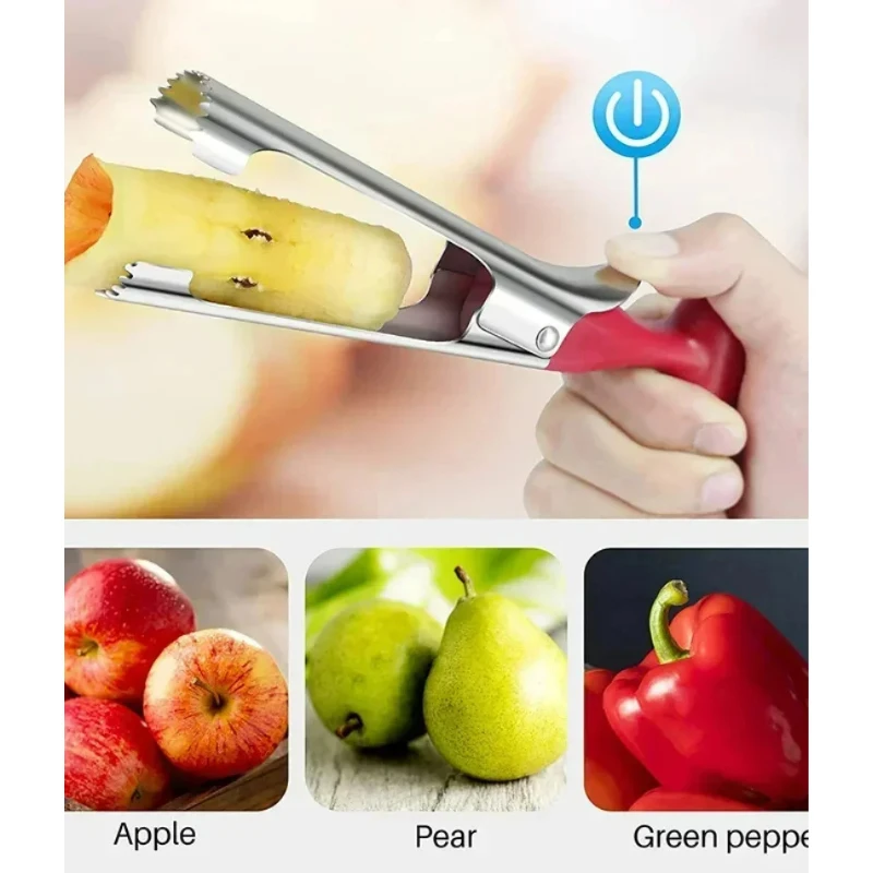 Stainless Steel Fruit Seed Remover Tool Premium Apple Corer Remover by Bowlift