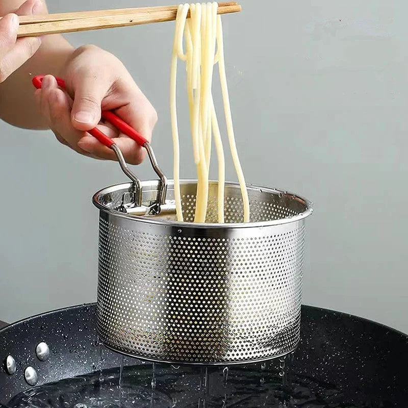 Stainless Steel Fryer Basket Mesh Kitchen Fry Basket Strainer Colander by Bowlift