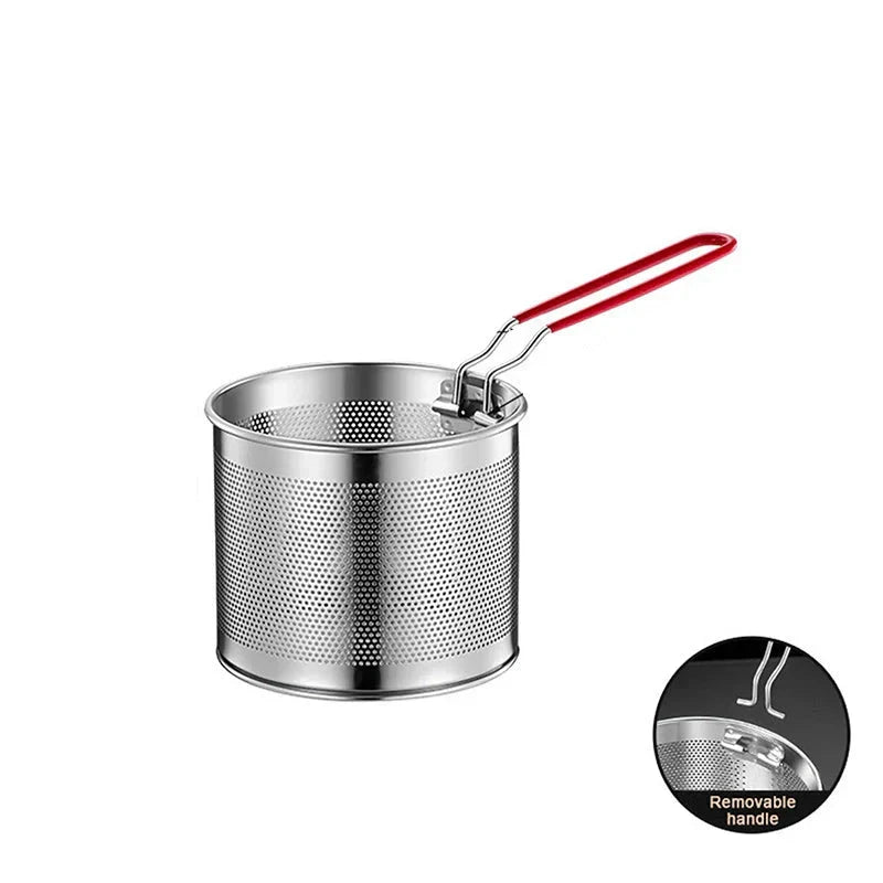 Stainless Steel Fryer Basket Mesh Kitchen Fry Basket Strainer Colander by Bowlift