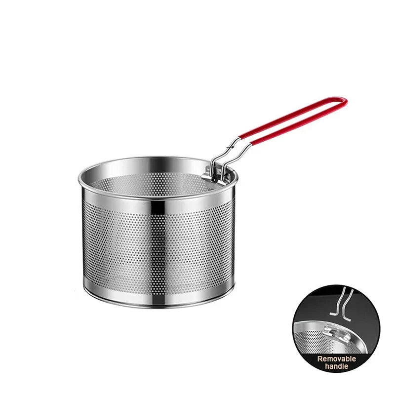 Stainless Steel Fryer Basket Mesh Kitchen Fry Basket Strainer Colander by Bowlift