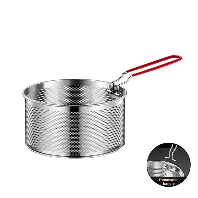 Stainless Steel Fryer Basket Mesh Kitchen Fry Basket Strainer Colander by Bowlift