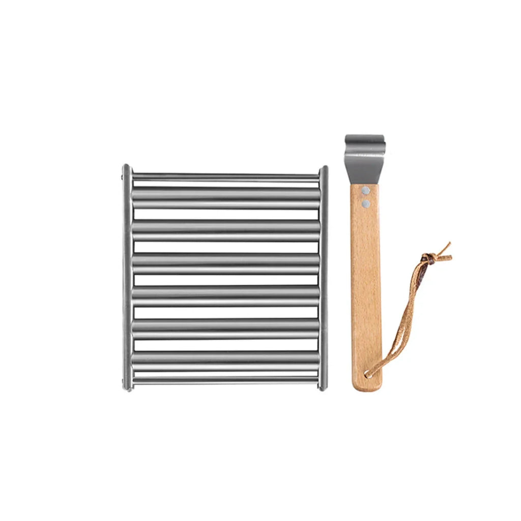 Stainless Steel Hotdog Sausage Grill Roller Rack Barbecue Tools by Bowlift