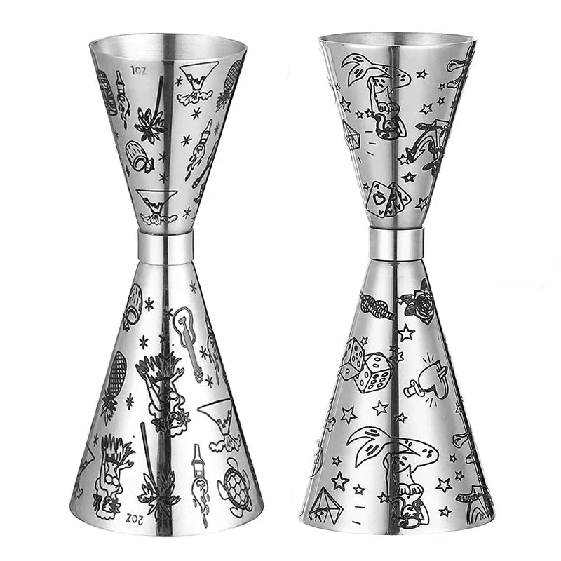 Stainless Steel Jigger Cocktail Jigger Bar Measures Bar Tools Bar Accessories by Bowlift