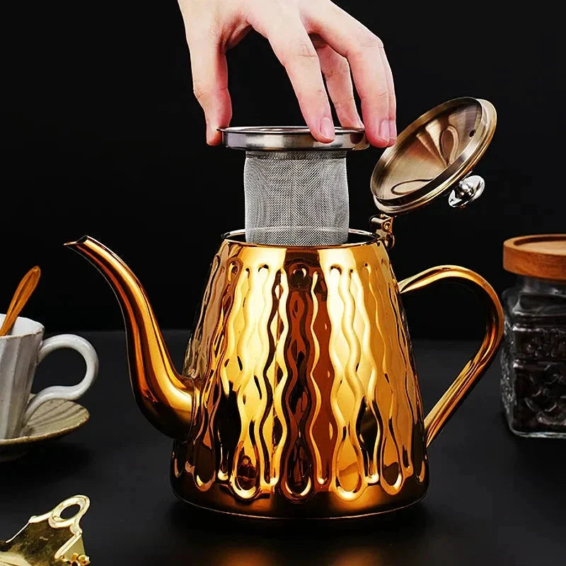 Stainless Steel Kettle with Filter Induction Teapot Tea Accessories by Bowlift