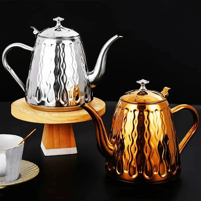 Stainless Steel Kettle with Filter Teapot Tea Kitchen Accessories by Bowlift