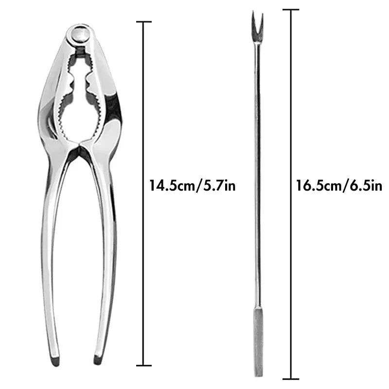 Stainless Steel Kitchen Tools Crackers Picks and Forks Seafood Tools by Bowlift