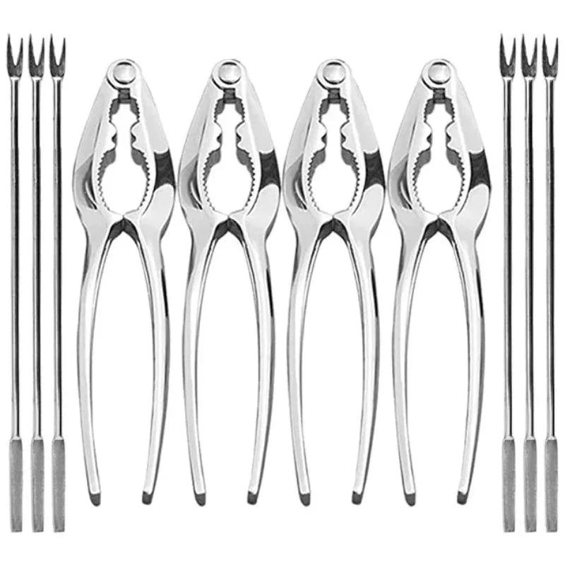 Stainless Steel Kitchen Tools Crackers Picks and Forks Seafood Tools by Bowlift