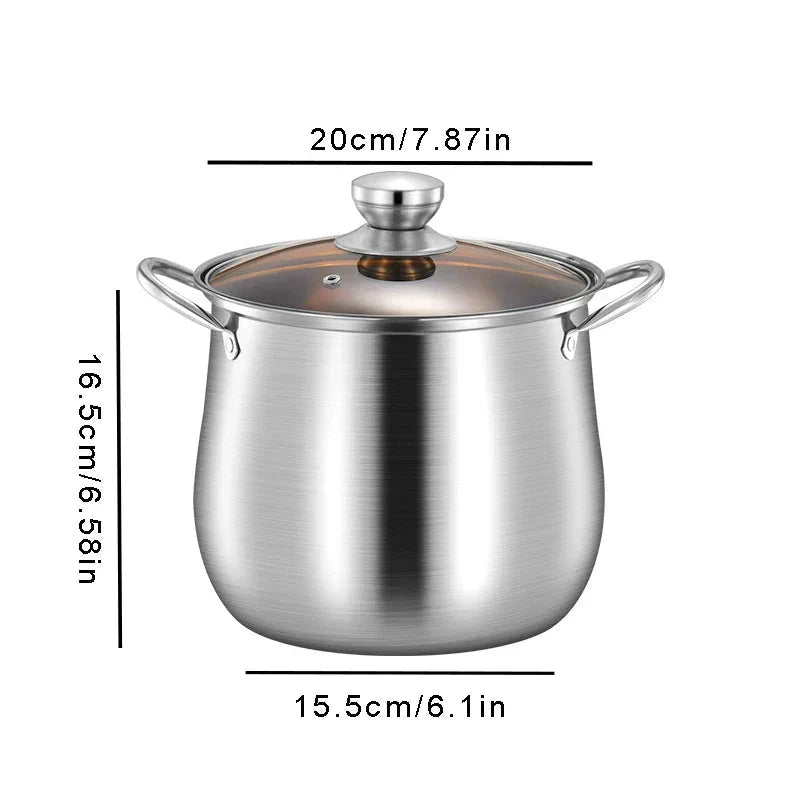 Stainless Steel Large Capacity Soup Pot Induction Gas Stove Cooker by Bowlift