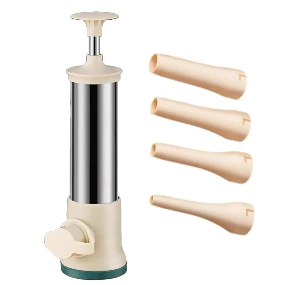 Stainless Steel Manual Filling Sausage Maker and Meat Stuffer Tool by Bowlift
