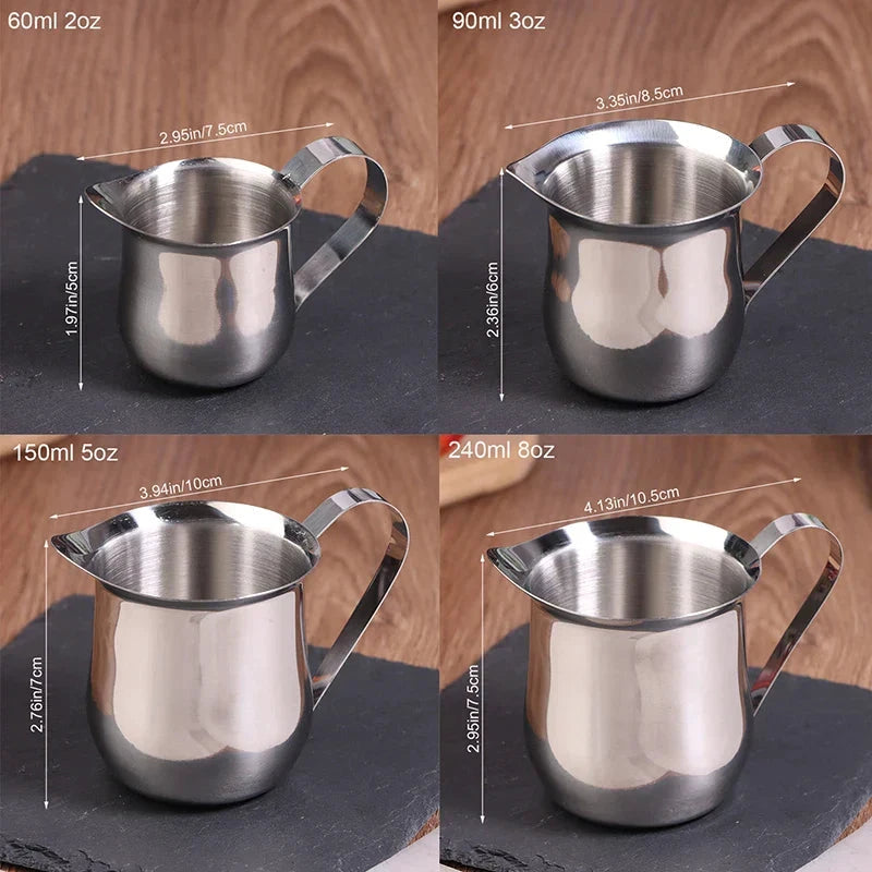 Stainless Steel Milk Frothing Pitcher Coffee Latte Art Measuring Cup by Bowlift