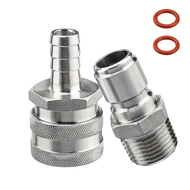 Stainless Steel Moonshine Fitting Connectors 1/2 Beer Set by Bowlift