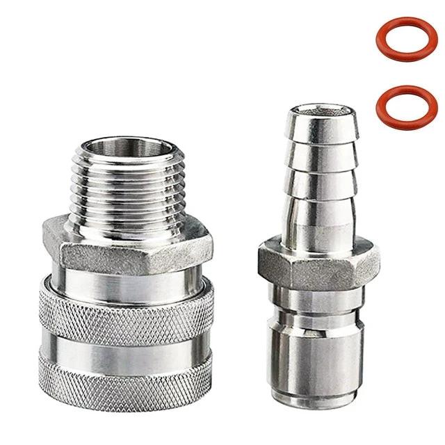 Stainless Steel Moonshine Fitting Connectors 1/2 Beer Set by Bowlift