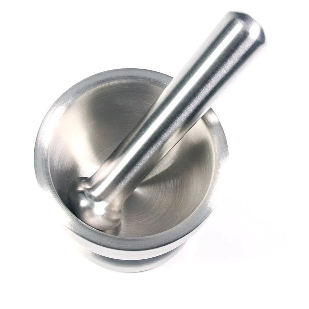 Stainless Steel Mortar and Pestle Spice Grinder Kitchen Tools by Bowlift