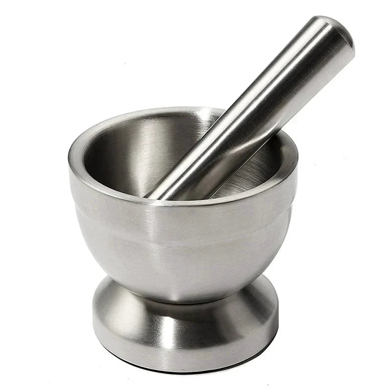 Stainless Steel Mortar and Pestle Spice Grinder Kitchen Tools by Bowlift