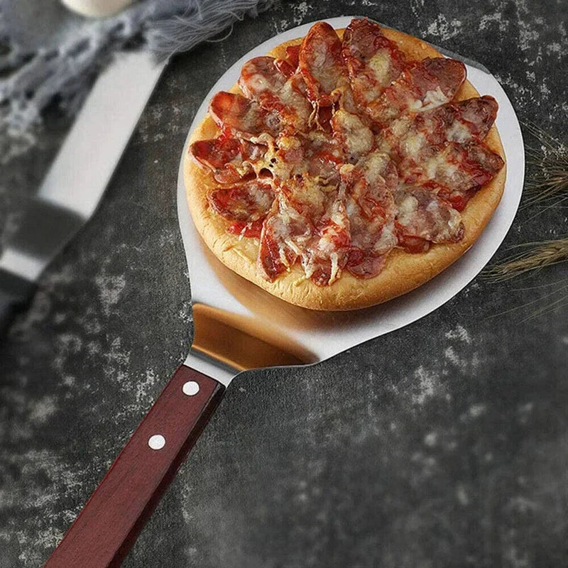 Stainless Steel Pizza Shovels with Wood Handle Round Pizza Shovel by Bowlift