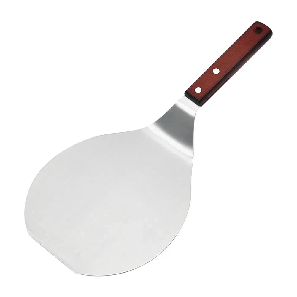 Stainless Steel Pizza Shovels with Wood Handle Round Pizza Shovel by Bowlift