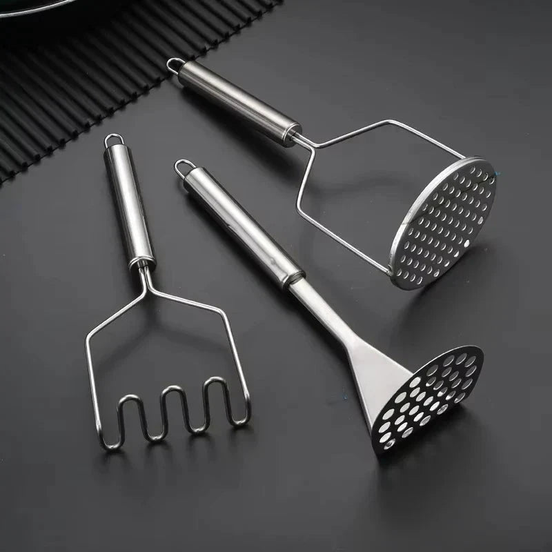 Stainless Steel Potato Masher Manual Fruit Vegetable Pressure Crusher by Bowlift