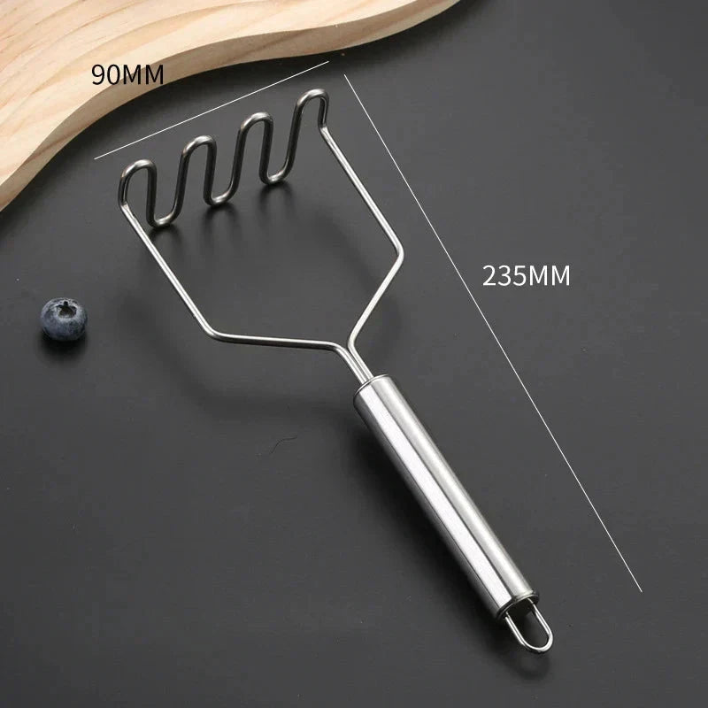 Stainless Steel Potato Masher Manual Fruit Vegetable Pressure Crusher by Bowlift
