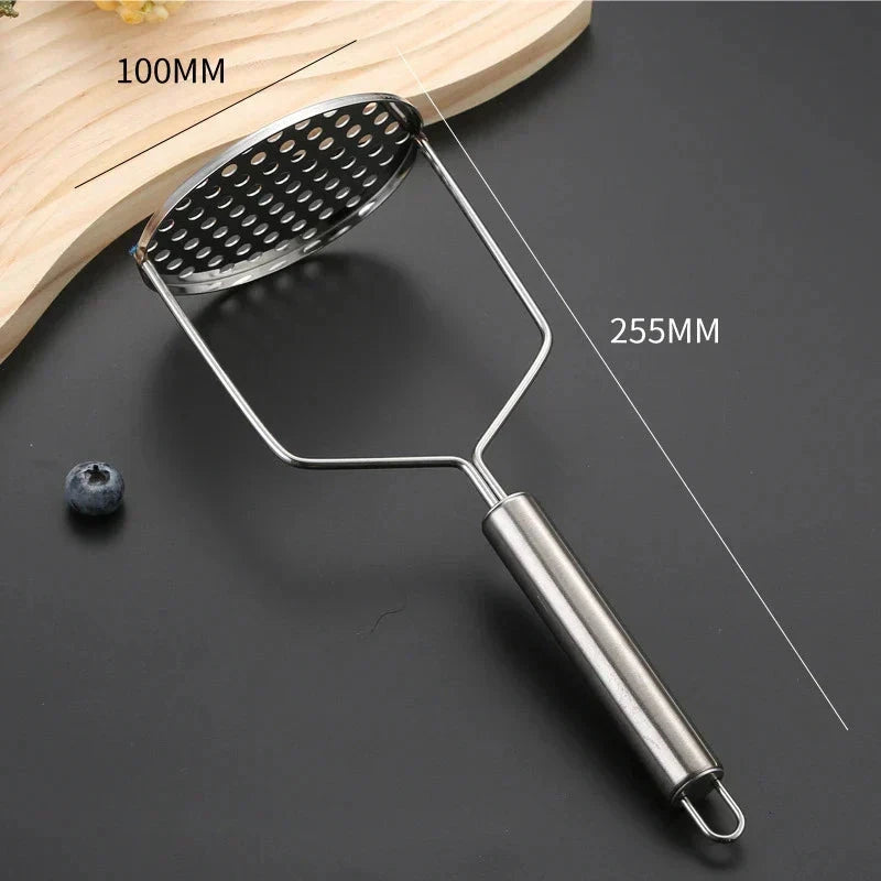 Stainless Steel Potato Masher Manual Fruit Vegetable Pressure Crusher by Bowlift