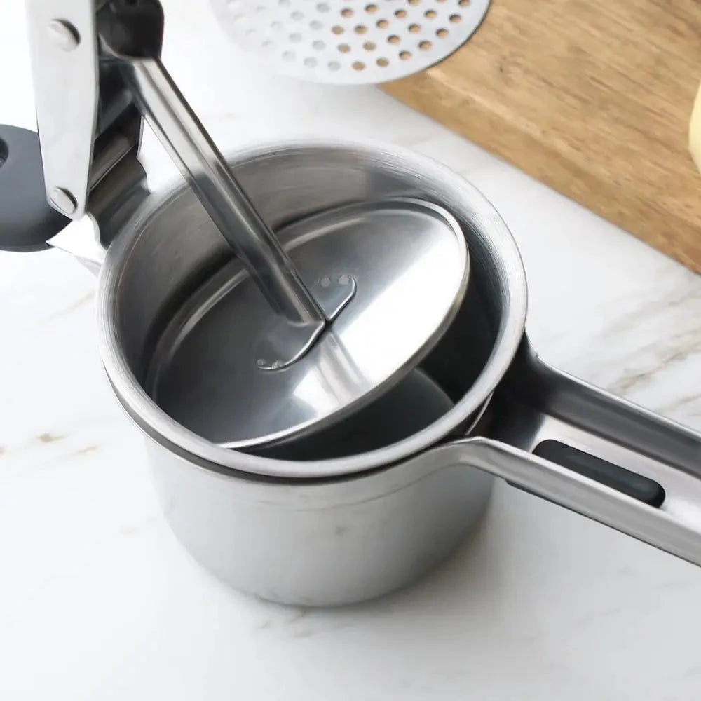 Stainless Steel Potato Ricer with 3 Interchangeable Fineness Discs by Bowlift