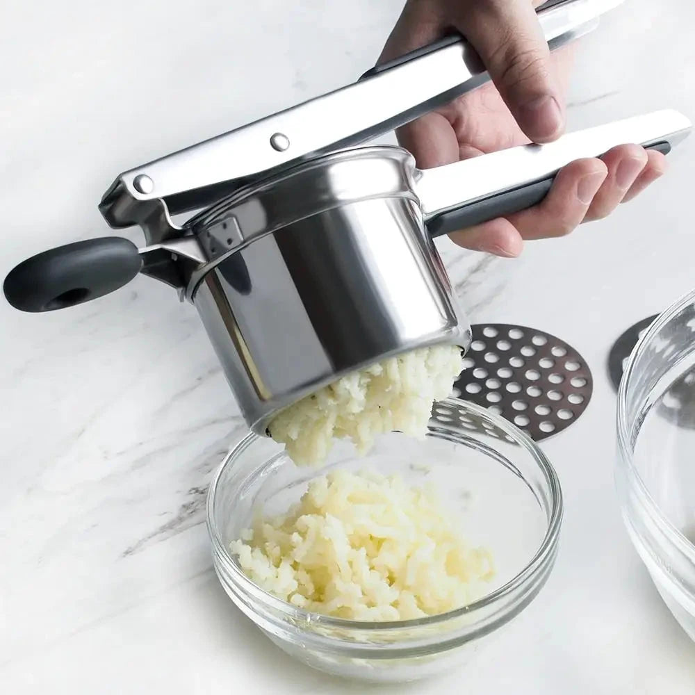 Stainless Steel Potato Ricer with 3 Interchangeable Fineness Discs by Bowlift