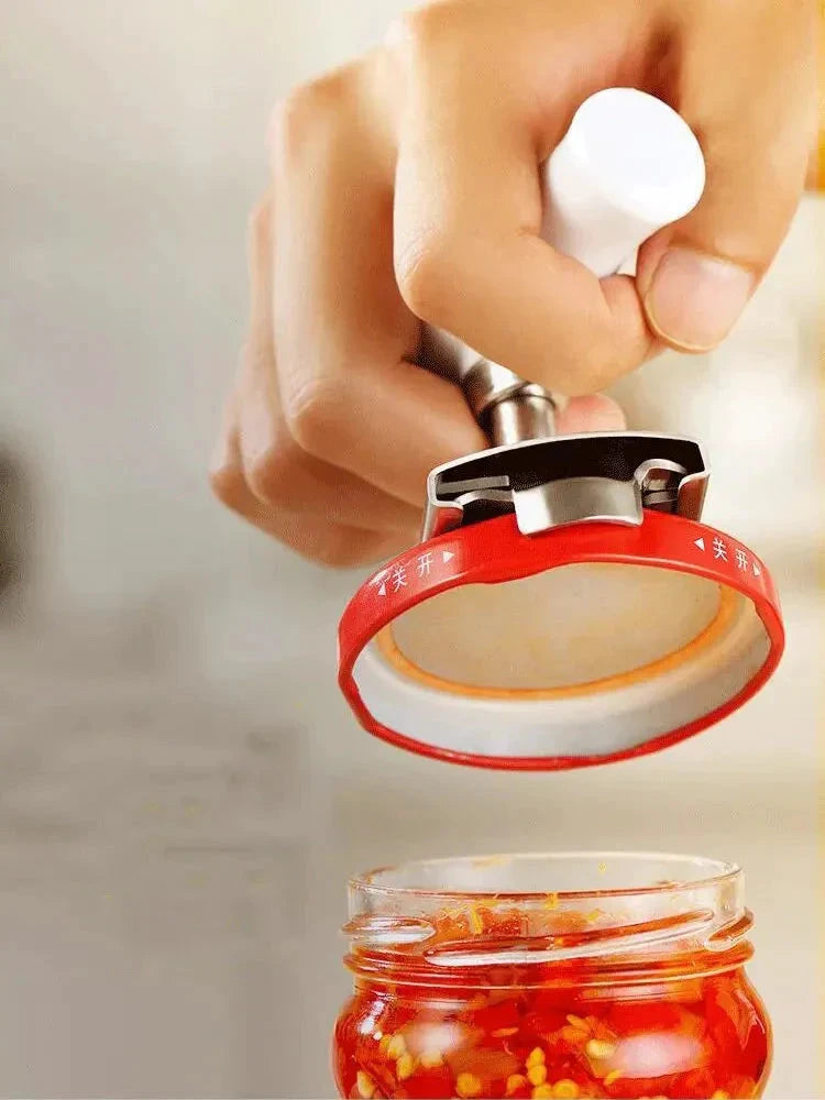 Stainless Steel Rotary Lids Off Jar Opener Adjustable Bottle Cap Opener by Bowlift
