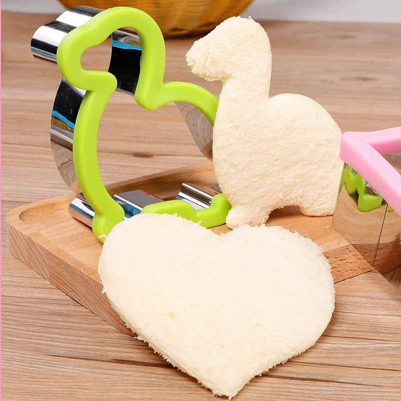 Stainless Steel Sandwich Cutters Cookie Shape Embosser Food Mold Maker by Bowlift