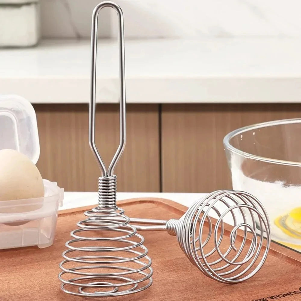 Stainless Steel Spiral Whisk Manual Blender Cooking Egg Sauce Stirrer by Bowlift