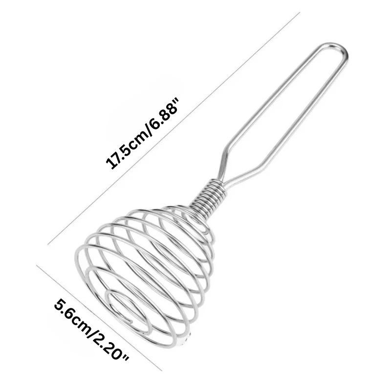 Stainless Steel Spiral Whisk Manual Blender Cooking Egg Sauce Stirrer by Bowlift