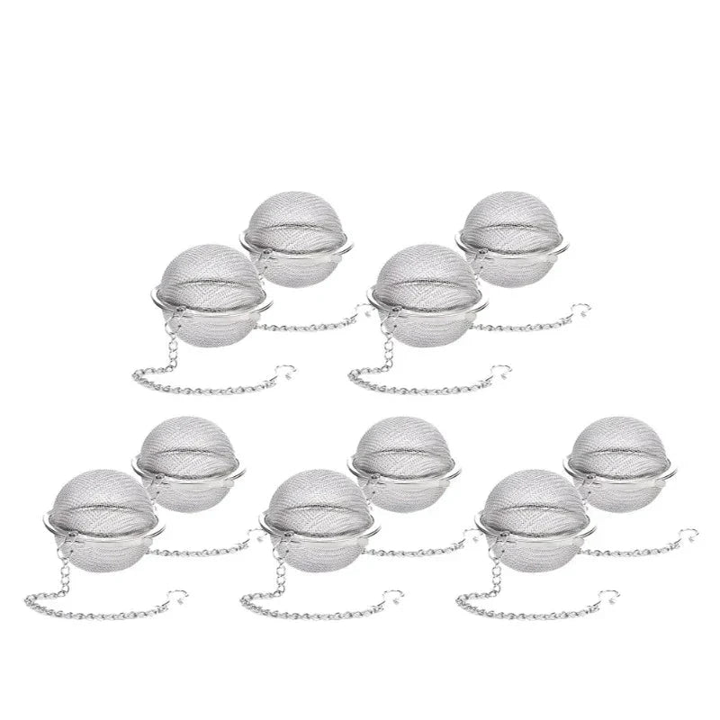 Stainless Steel Tea Ball Infuser Mesh Loose Tea Strainer with Chain by Bowlift
