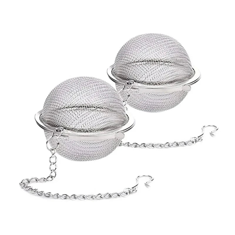 Stainless Steel Tea Ball Infuser Mesh Loose Tea Strainer with Chain by Bowlift