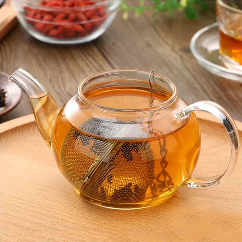 Stainless Steel Tea Ball Infuser Mesh Loose Tea Strainer with Chain by Bowlift