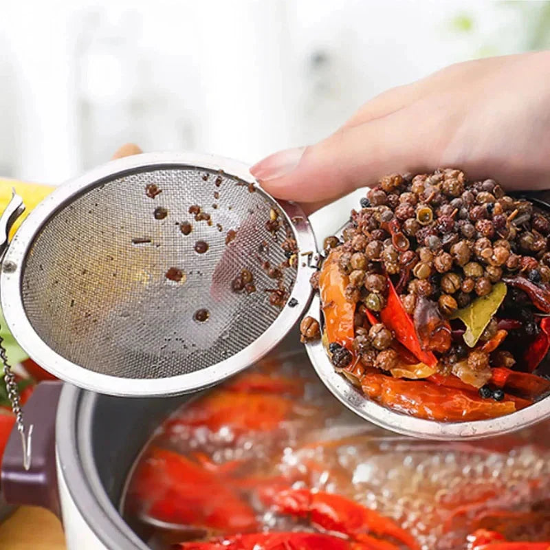 Stainless Steel Tea Ball Infuser Mesh Loose Tea Strainer with Chain by Bowlift