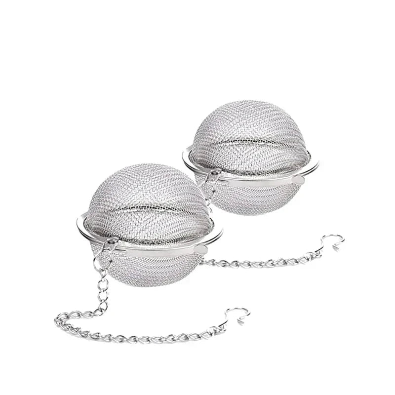 Stainless Steel Tea Ball Infuser Mesh Loose Tea Strainer with Chain by Bowlift