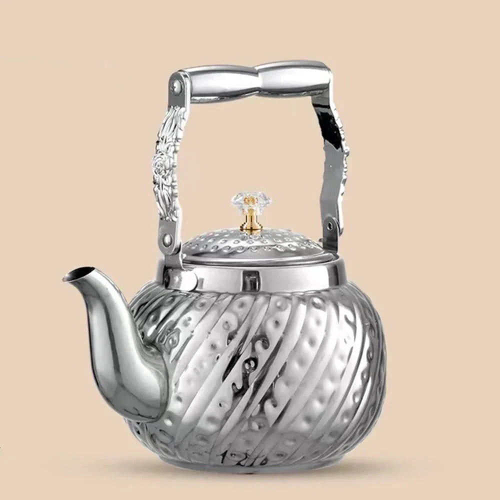 Stainless Steel Teapot with Tea Strainer Large Capacity Water Kettle by Bowlift