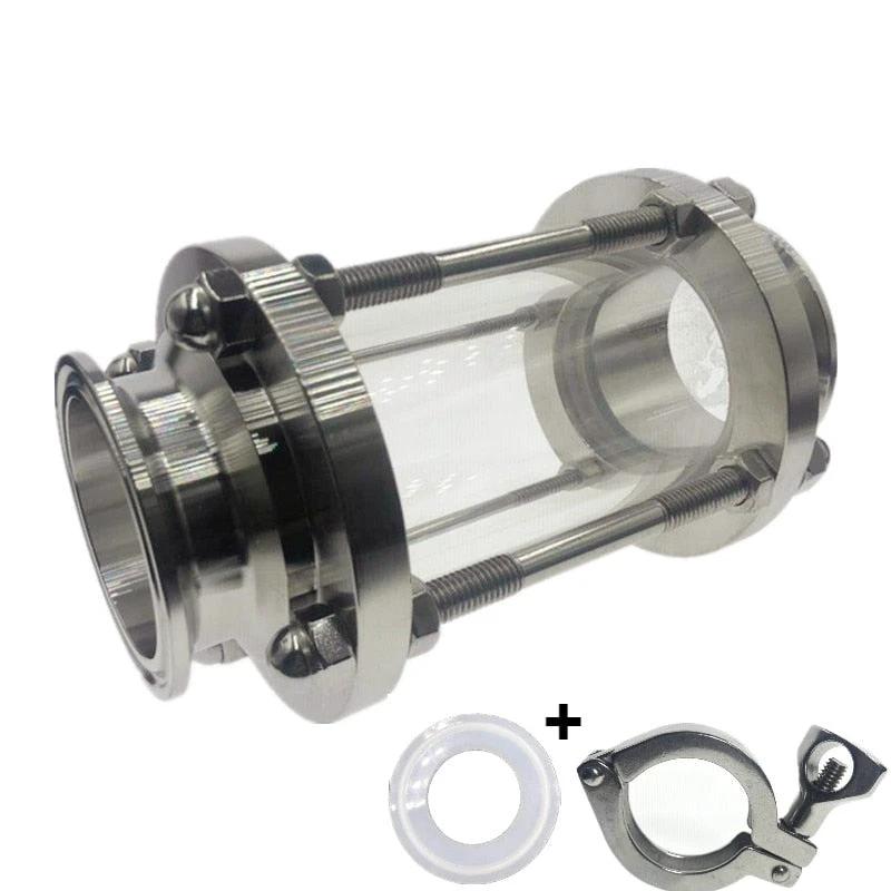Stainless Steel Tri Clamp Type Flow Sight Glass Diopter For Homebrew by Bowlift