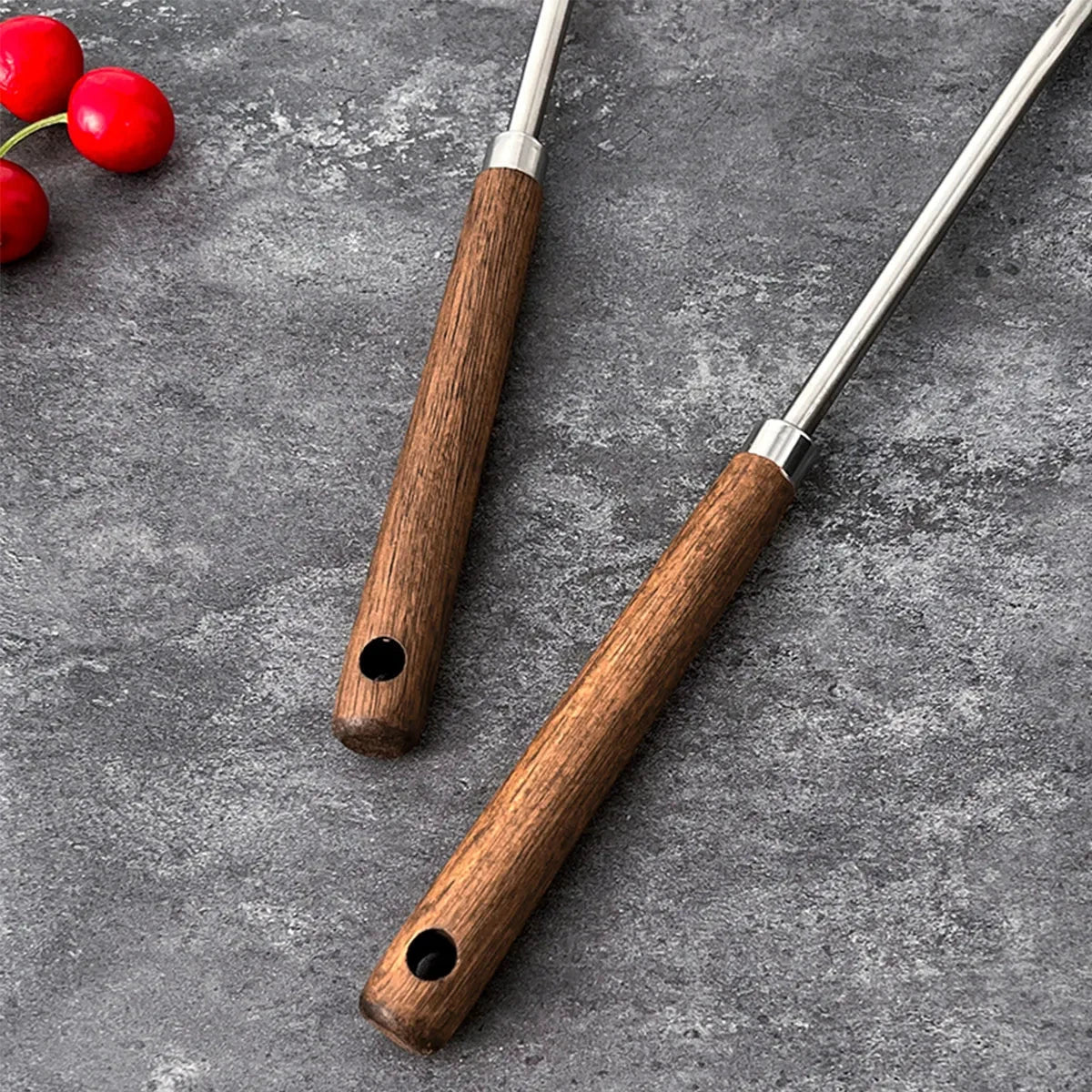 Stainless Steel Turner Wooden Handle Spatula Kitchen Cooking Utensils by Bowlift