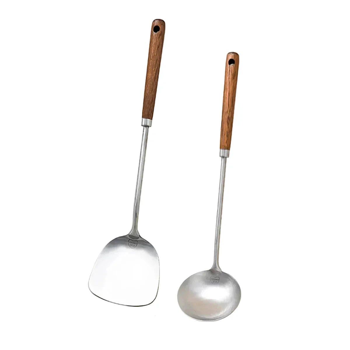 Stainless Steel Turner Wooden Handle Spatula Kitchen Cooking Utensils by Bowlift