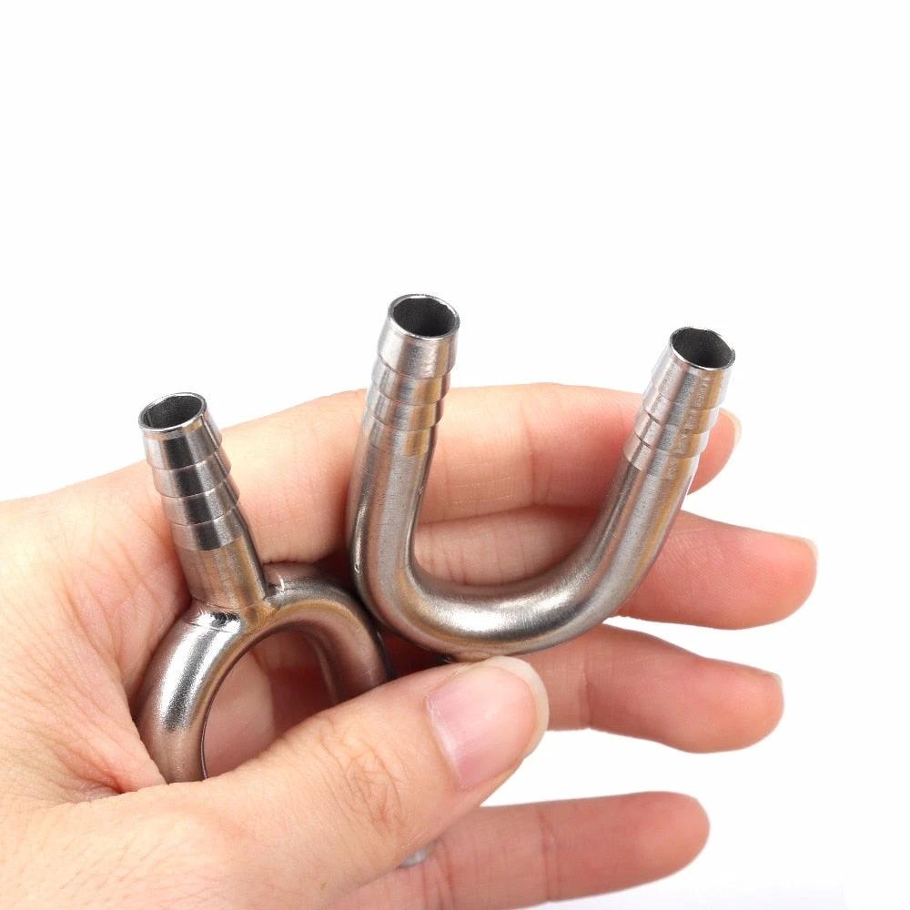 Stainless Steel U Shaped Hose Barb Tee 3 Way Beer Hose Connector by Bowlift