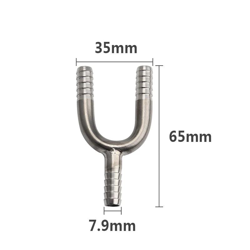 Stainless Steel U Shaped Hose Barb Tee 3 Way Beer Hose Connector by Bowlift