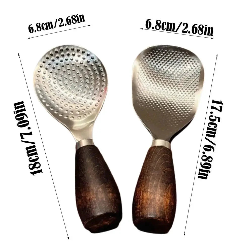 Stainless Steel Vertical Rice Shovel Spatula Wooden Handle Rice Spoon by Bowlift