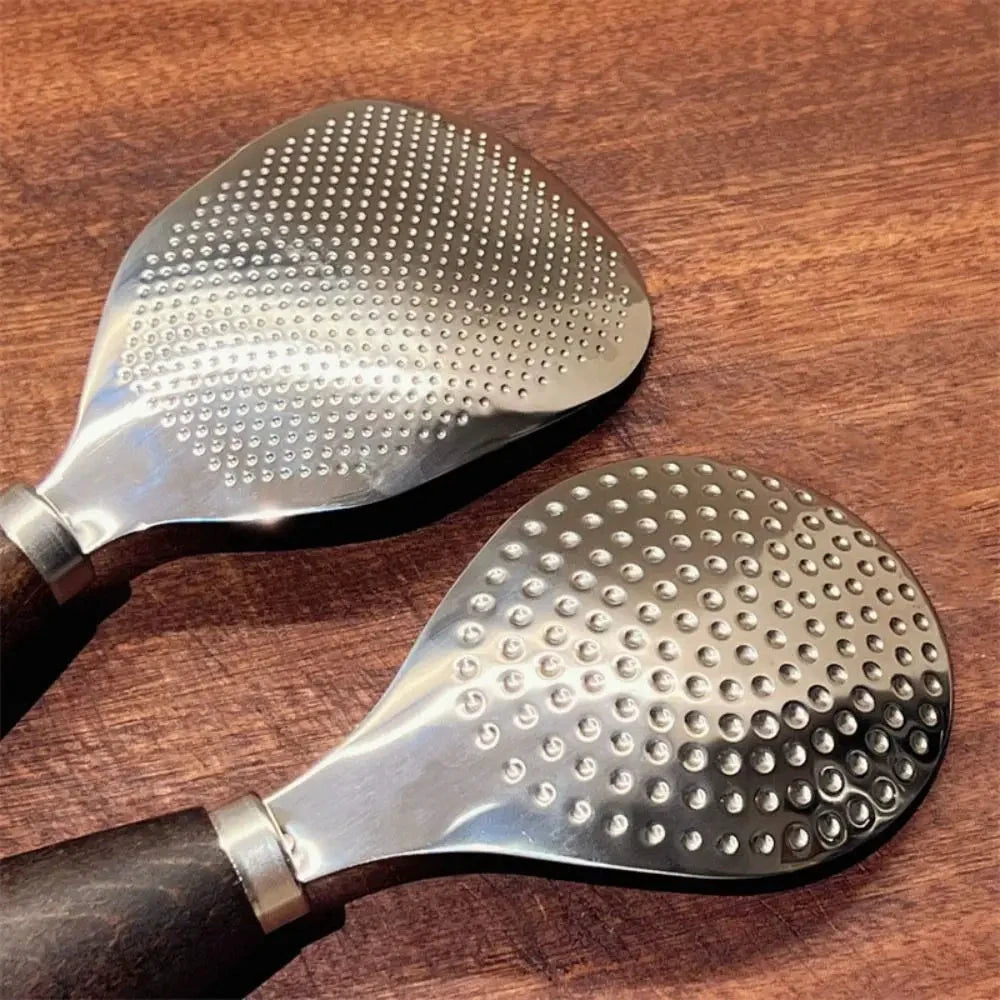 Stainless Steel Vertical Rice Shovel Spatula Wooden Handle Rice Spoon by Bowlift